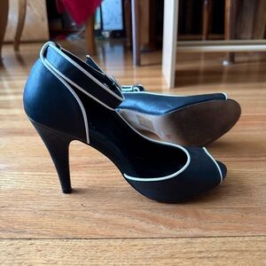 Elegant Black Peep-Toe Heels